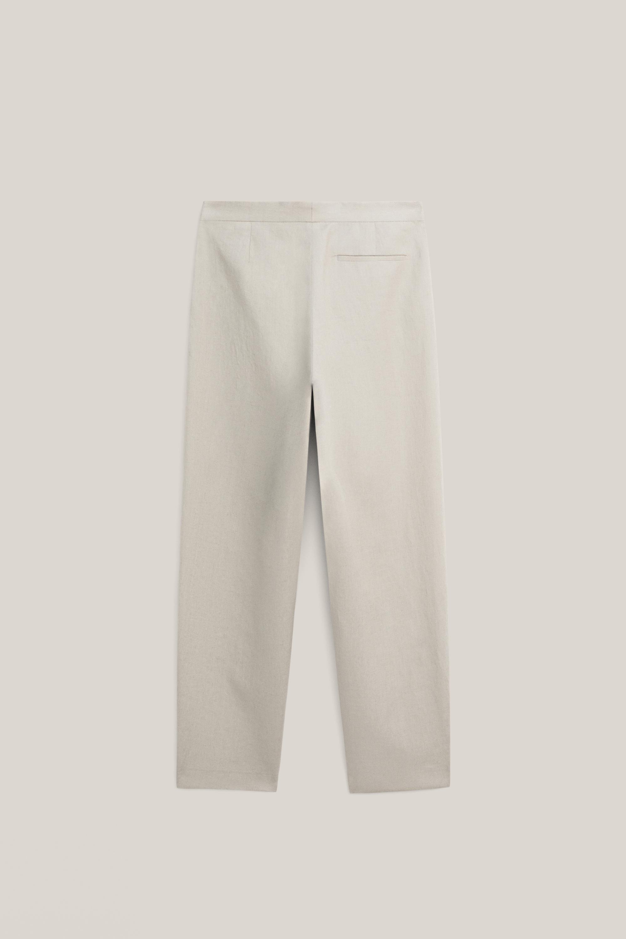 Linen suit trousers with waist detail - LIMITED EDITION